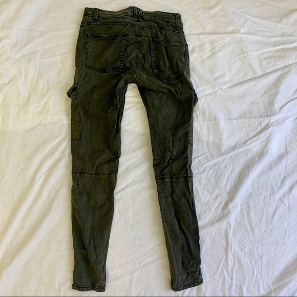 ZARA PREMIUM DENIM GREEN UTILITY PANT - Picture 5 of 5